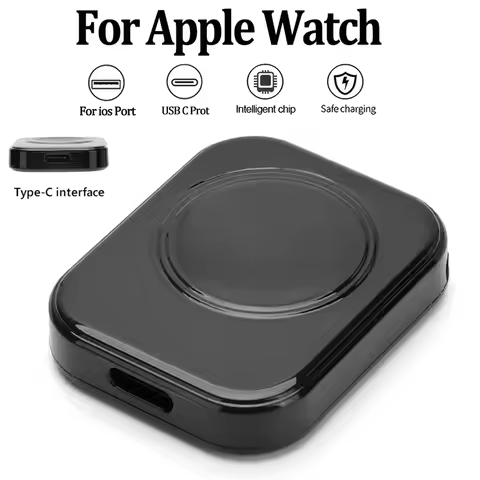 Portable Magnetic Wireless Fast Charger For Apple Watch Series 9 8 Ultra 3 2 1 Type C 8pin Watch Wir
