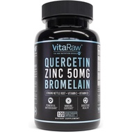 VitaRaw Quercetin dengan Bromelain 500mg Kapsul meningkatkan Respons Imun, Keselesaan Sendi & Keselu