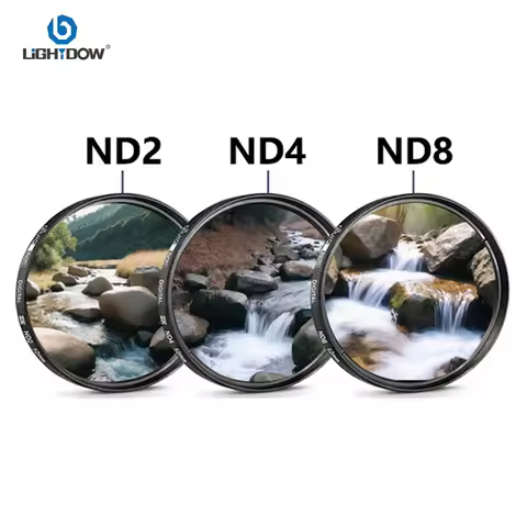 Lightdow Lens Filter ND2 ND4 ND8 3 in 1 Set Neutral Density Filter 49 52 55 58 62 67 72 77 82 for Ni