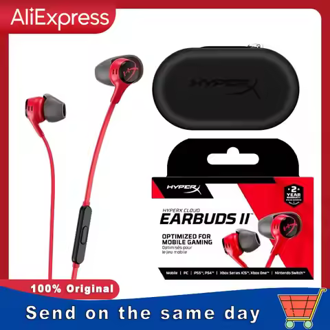 HyperX Cloud Earbuds II 2 Gaming Earphone With Mic Immersive Wired In-game Audio In-Ear Headphone Fo