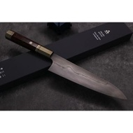 🇯🇵二唐 白一鋼 富士 水本燒 和牛刀 210mm 💓 沙鐵 總銅輪 仿目丁 💓 日本高級廚刀 💓 二唐刃物鍛造所 Nigara Hamono