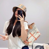 Hermes Steeple 新款印花編織帆布包 28*28.5*17  99新配件塵袋 盒子 購證 冊子 吊牌 皮牌