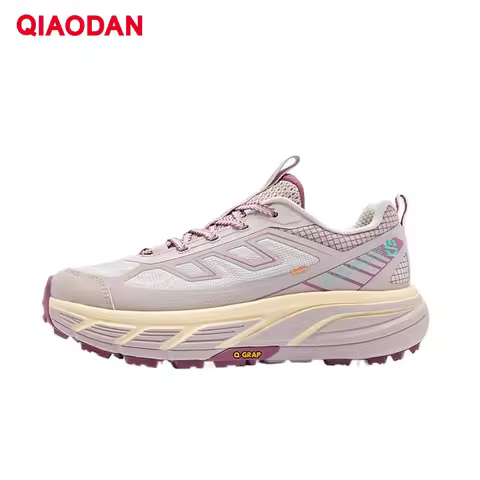 QIAODAN Women 2025 Autumn Trail Running Shoes Lightweight Anti-splashing Wear-resistant Non-slip Out