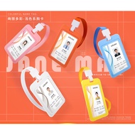 Custom office employee card holder with strap, student card holder, school employee card protector