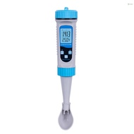 Toho 5 in 1 Water Quality Tester Pool Water Tester EC/TDS/SALT/S.G/Temp Tester Water Testing Detector with Backlight for Aquaculture Drinking Water Swimming Pool Aquarium