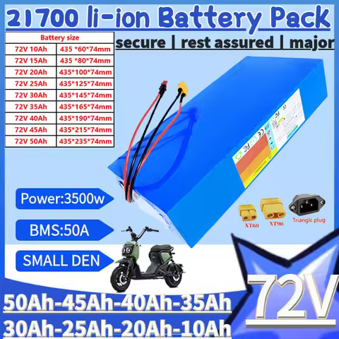new 72V 10Ah 15Ah 20Ah 25Ah 30Ah 35Ah 40Ah 45Ah 50Ah 21700 Lithium battery pack20S2P-10P 0-3500W bat