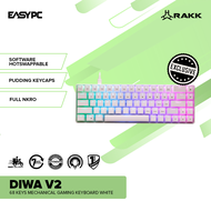 EasyPC | RAKK DIWA / DIWA V2 68 Keys Blk Mechanical Gaming Keyboard Black or White For Desktop PC and Laptop