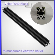 Aluminum V Slot Black 2040 Length 1 Meter