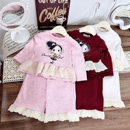 Bikini kids B27. Baby Girl Set, Beautiful Girl Long Sleeve Lace Trim baby Girl outfit, baby Girl out