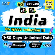 Wefly India SIM card 1-30 Days 500MB-15GB 4G Unlimited Data Bharti Airtel