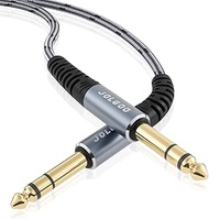 JOLGOO 1/4 TRS Audio Cable, 1/4" 6.35mm TRS to 1/4" 6.35mm TRS Balanced Interconnect Cable, 15 Feet/