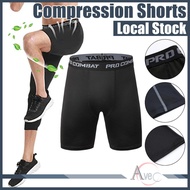 Men's Compression Shorts Tight Pants Seluar Tight Lelaki Running Tights Men Seluar Tight Putih Selua