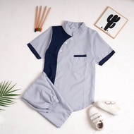 koko kurta anak laki laki terbaru motif pariasi dada pinggir setelan anak baju usia 1-10 tahun