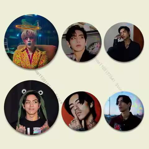 DPR Ian Singer Christians Y-Yu Reflective Pin Tinplate Round Brooch Cartoon Cosplay Badges for Bag H