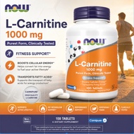 NOW L-Carnitine 1000 mg, 100 Tablets m3w0b94b0t
