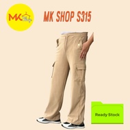 Seluar Kargo Panjang Button Casual  Lelaki | Men Casual Button Long Pant | MK Shop S315