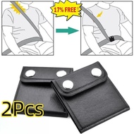2Pcs  Black Kit Car Seat Belt Adjuster Shoulder Neck Strap Positioner Clip Auto Seat Belt Regulator 