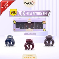 Jedai Haircules Declip Original Gigi 3 size 5cm Dark Trio Color Wood/ (3 pcs)