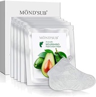 [5 Pairs] MOND'SUB Moisturizing Feet Masks &amp; Avocado Oil Moisturizing Organic - Baby Feet Hydrating Mask for Dry Skin - Instantly Healing Dry ed Feet With Natural Oil