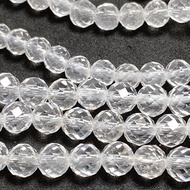 [Rich Hand-Made] Natural White Crystal 64 Cut Three Circles Bracelet Bracelet Cut Angle Cut Crystal 