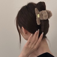 Medium Furry Minmin Korean Hair Claw Korean Hair Clip Hair Clip/