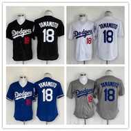 Ready Stock!!MLB Baseball Jersey Dodgers No. 18 Ben Yushen Embroidered Jersey Baseball Jersey