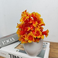 Unico PBP27 Tanaman Hias Buatan Pot Bunga Plastik Artificial Edelweis Rose Flower Ornamen Hiasan Dek
