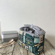 原創手工縫製午餐包便當袋 和風日式懷舊料理海報圖案