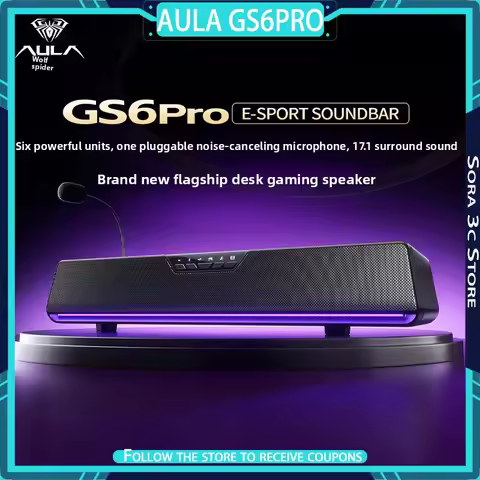 AULA GS6Pro Esports Speaker Bluetooth Dual-mode Computer Desk Setup with Gaming Microphone Specializ