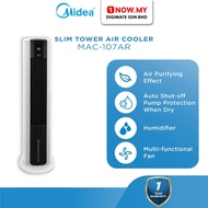 MIDEA 7L Slim Tower Air cooler With Remote Control MAC-107AR | Purifying Function Penyejuk Udara 冷气机