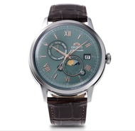 (極罕) 全新未用品 日本製 東方 Orient Bambino Sun & Moon Automatic Watch Day Date 藍綠 自動錶 機械錶 文青