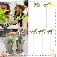 SUSSG Drink Stirrers, Metal Horse Stirrer Water Cup Accessories Horse Straw Decoration,  Drink Tool Horse Shape Metal Horse Straw