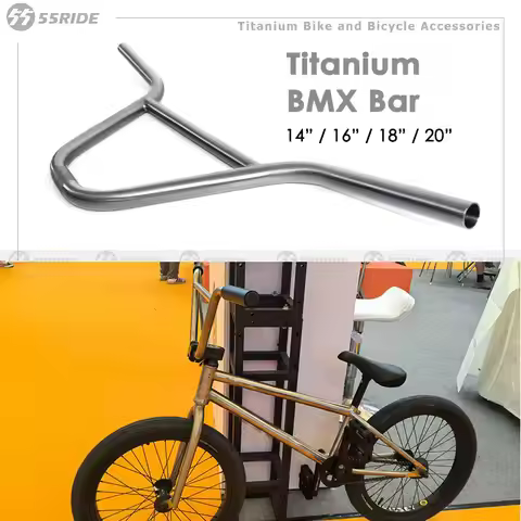 Lightweight Titanium BMX Bike Handlebar, 14" 16" 18" 20" BMX Street Climbing Handlebars, Cycle for A