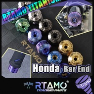 RTAMO Titanium Gr5 Bar End With M6 Bolt Fit For PCX Giorno ADV160 Lead