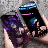 YS-58 Hot Game Arcanes Jinx HD Glass Casing for Samsung Note 9 S24 S25 FE Ultra J7 Prime J6 J4 Core 