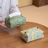 Exquisite Collectible Tissue Box Chinese Brocade Handicraft  Sophisticated Gift for Tea Lovers  Home