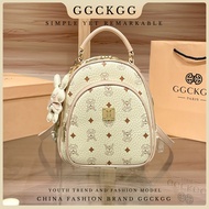 【GGCKGG】New Branded Premium Leather Mini Backpack Women Luxury Printed Satchel Beg Wanita SchoolBag