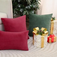 Plain suede Christmas sofa cushion cover 30x30 40x40 45x45 50x50 60x60