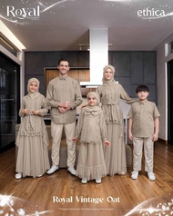 Sarimbit Ethica Royal Vintage Oat/Sarimbit Ethica Terbaru 2026/Baju Couple & Family