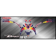 STICKER STRIPE honda wave dash 110 v2 RED BULL