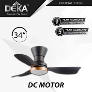DEKA Concept Series 34-Inch White/Magnesium Color Mini Ceiling Fans