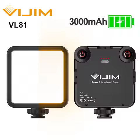 Ulanzi VIJIM VL81 VL200 3200k-5600K Dimmable Mini LED Video Light for Smartphone SLR Camera Recharga