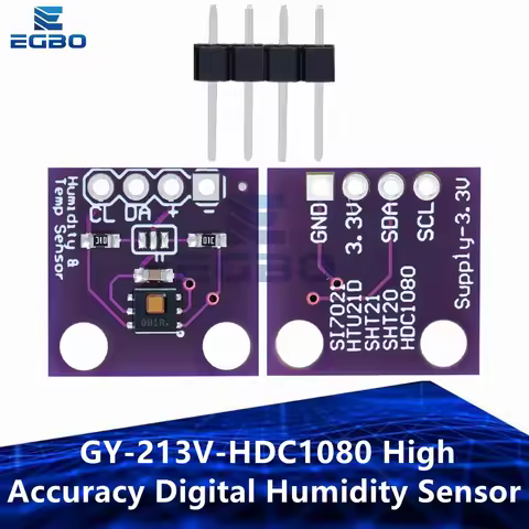 ‌GY-213V-HDC1080 Ultra-Low Power Digital Humidity & Temperature Sensor Module | ±2% RH / ±0.2°C High