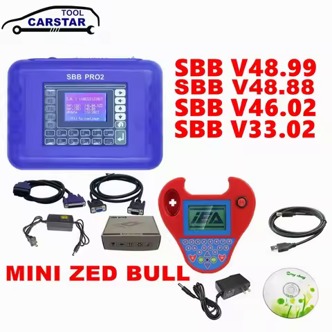Newest SBB Silca Transponder Maker SBB Pro2 V48.99 V46.02 V33.02 Mini Zed bull Auto Key Programmer C