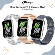 PRODUK TERLARIS! Strap Samsung Galaxy Fit 3 Stainless Tali Jam Samsung