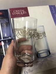 法國 cristal d'arques水晶 highball 杯 for 6