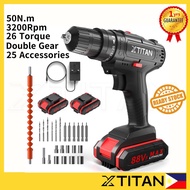 【on hand】ingco impact wrench XTITAN Cordless Impact Drill Electric Screwdriver Power Drill Hammer