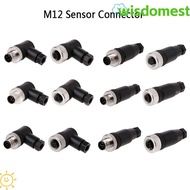 WISDOMEST M12 Sensor Connector, Male Female Socket Connector M12 Aviation Plug, M12 Sensor Cable Con