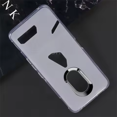 For ASUS ROG Phone II Phone 2 ZS660KL 6.59" Back Ring Holder Bracket Phone Cover TPU Soft Silicone C