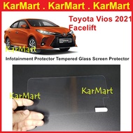 Toyota Vios Yaris 2021 2022 Facelift Infotainment Protector Tempered Glass Screen Protector Skrin sc